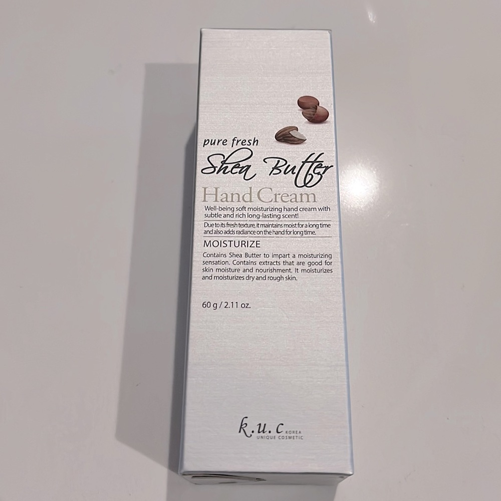 NEW K.U.C. Pure Fresh Shea Butter Hand Cream 2.11 oz